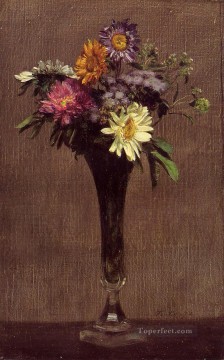 Daisies and Dahlias flower painter Henri Fantin Latour Oil Paintings